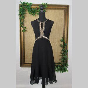 Nanette Lepore Sleeveless Embroidered Beaded Dress